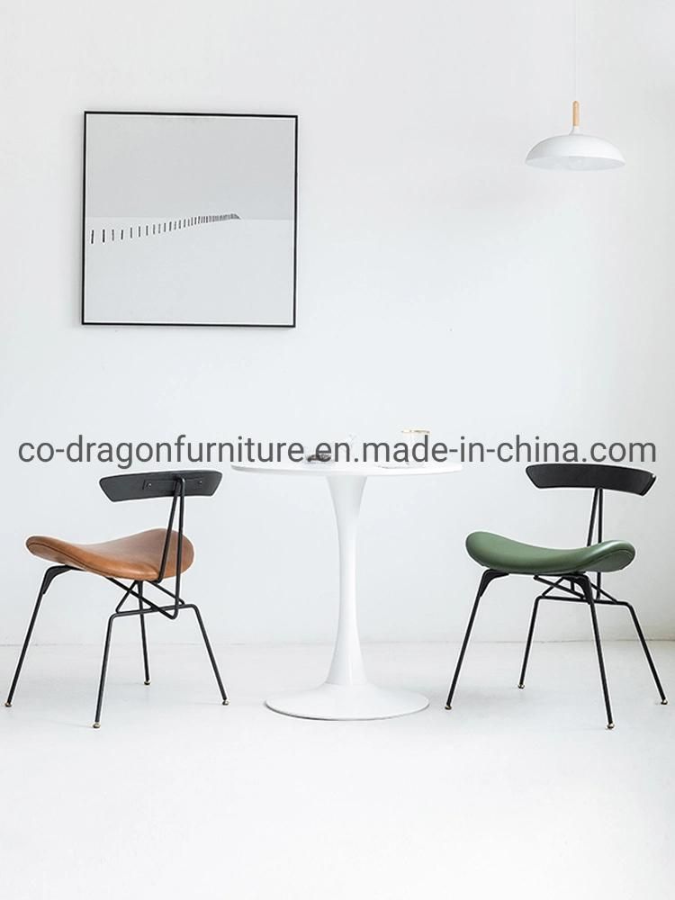 Hot Sale Steel Coffee Chair with Leather for Dining Furniture