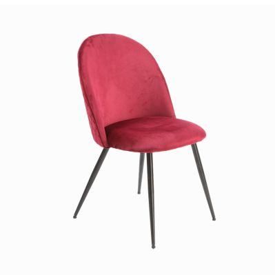 Velvet Fabric Upholstered Dining Chair