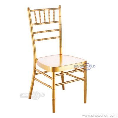 Modern Stackable Metal Resin Hotel Restaurant Wedding Banquet Chiavari Dining Chair