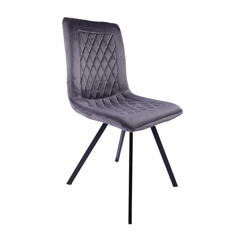 Wholesale Modern Colorful Cushion Iron Leg Dining Furniture Metal Chair for Restaurant Hotel Wedding