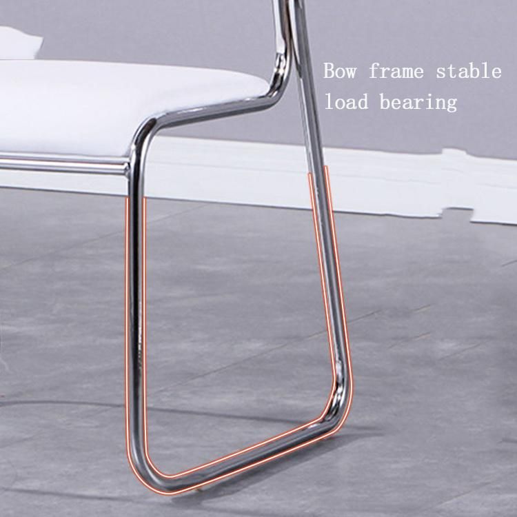 Bow Computer Chair Metal Frame PU Office Chairs