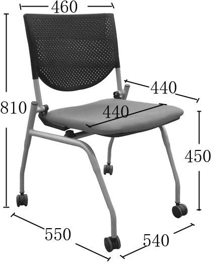 Office Furniture Folding Plastic Meeting Training Chair with Tablet