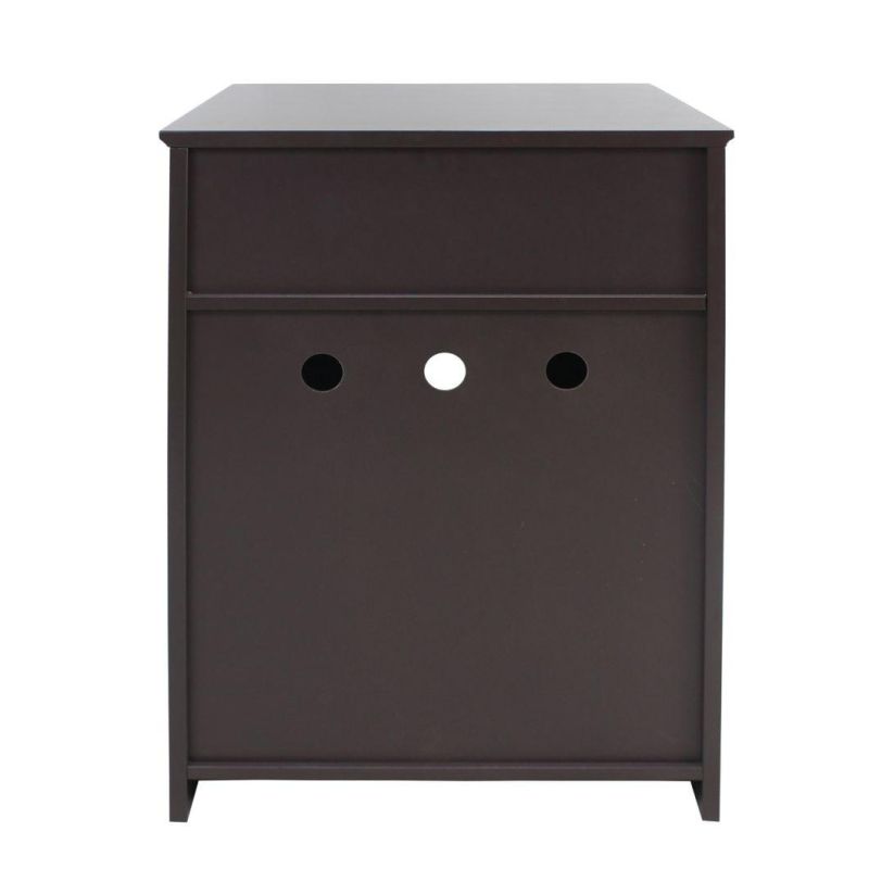 Nordic Wooden Black Storage Nightstand Bedside Table with Drawer