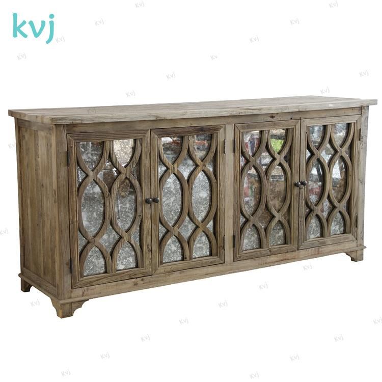 Kvj-7308 Vintage Solid Wood Antique Reclaimed Elm Storage Cabinet