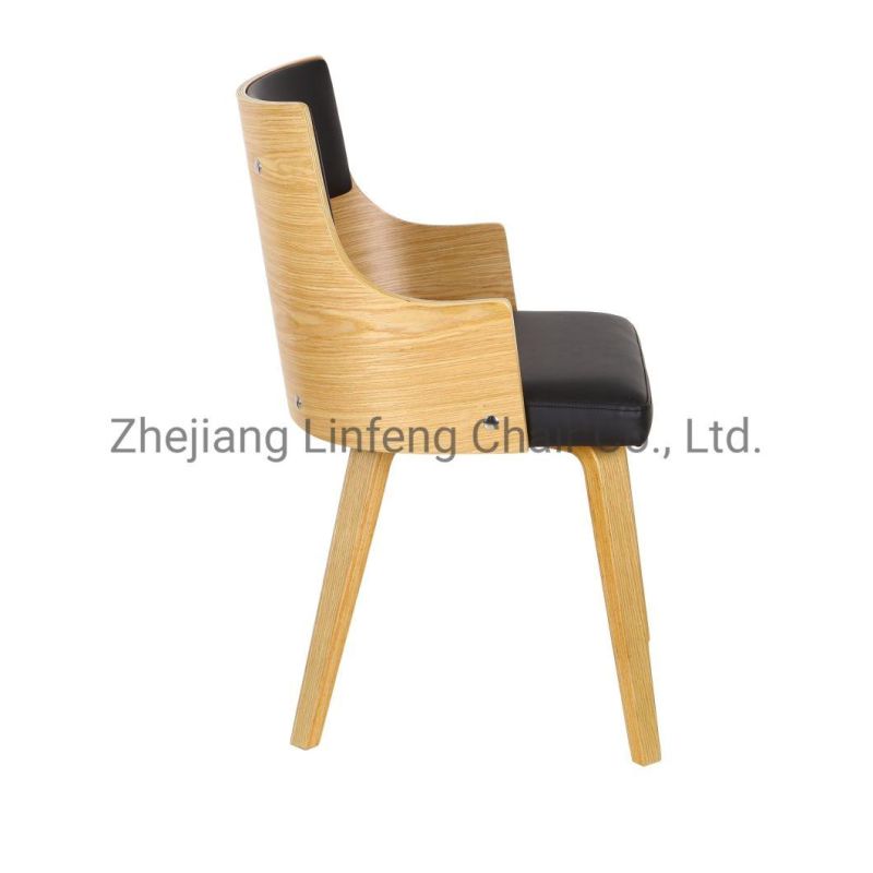 Modern Luxury Design PU Leather Backrest and Seat Chairs Dining Chair