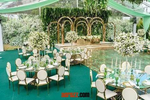 Factory New Fashion Party Wedding Table Gold Silver Stainless Steel Plating Marble Desktop Glass Luxury Events Banquet Table