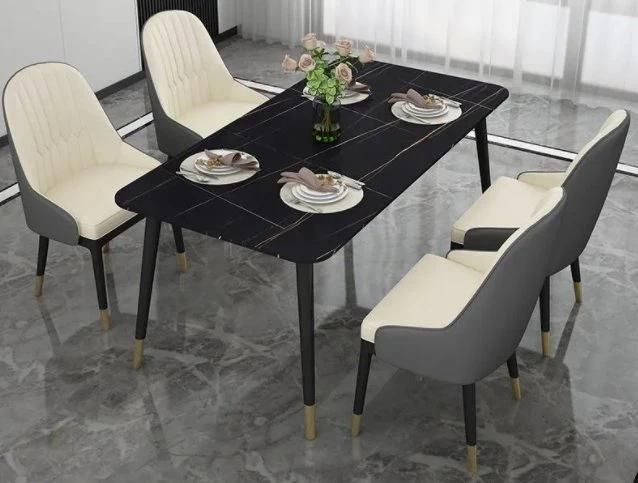 Rectangular Marble Table Tops Light Luxury Dining Table