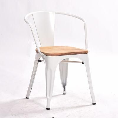 Wholesale Industrial Vintage Design Restaurant Cafe Bistro Metal Wood Seat Chair