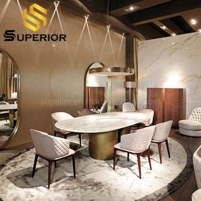 Light Luxury Indoor Furniture Special Marble Dining Room Tables