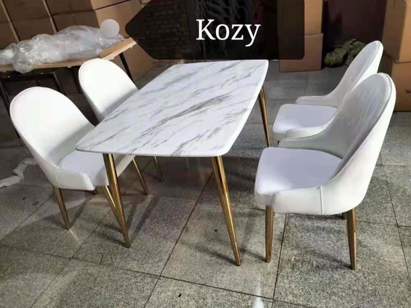 Hot Sale Marble Top Designed Restaurant Dining Table Sets