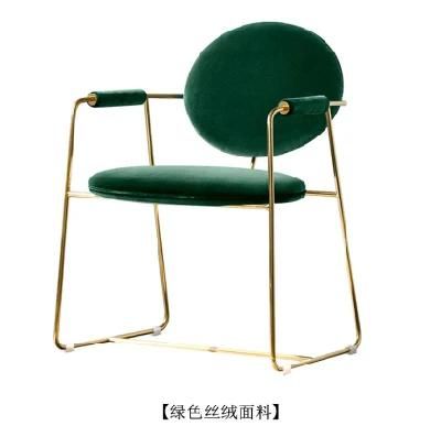 Comfortable and Fashionable Multi Color Customization Modern Luxury Velvet Dining Chairs with Metal Legs Black Gold