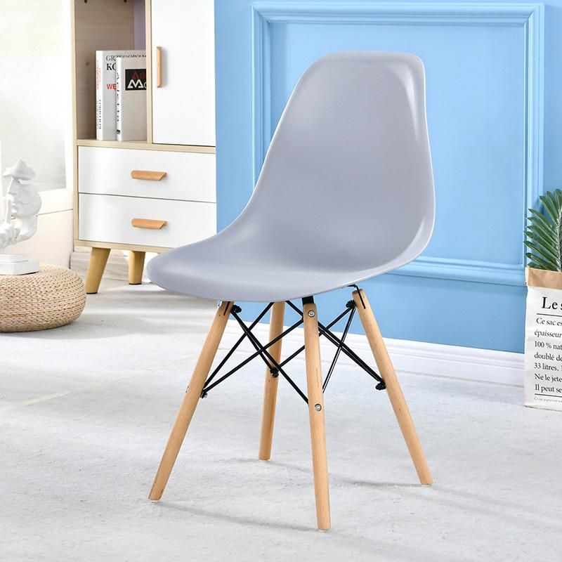 Superior Quality Polypropylene Chair Beech Wood Legs Nordic Home Furniture PP Scandinave Chairs Dining Room White Dsw Chairs Eiffel Chair