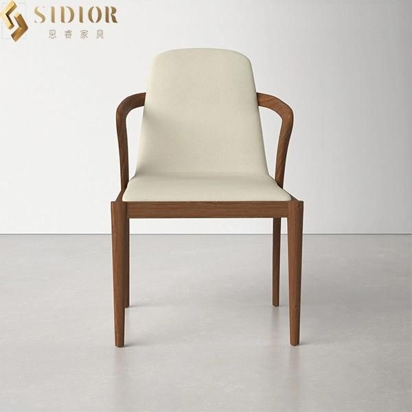 ODM Solid Wood Frame Fabric Upholstery Classic Cafe Dining Chair