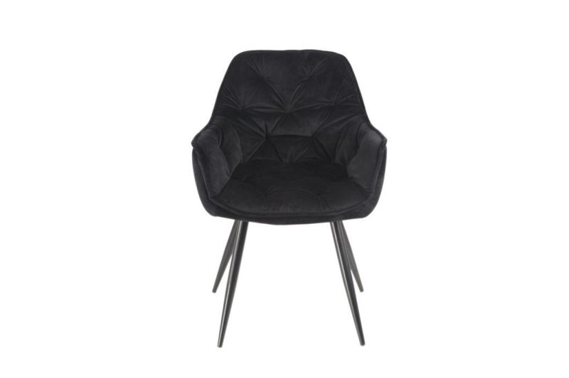 High Quality Hot Sale Home Furniture High Quality Luxury Modern Metal Legs Velvet Design Dining Chair