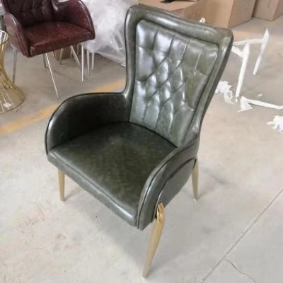 Wholesale Gold Nordic Indoor Furniture Room Restaurant Dinning Leather Dining Chair