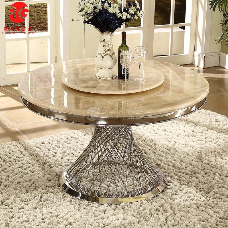 Dt002 Round Marble Top Dining Table Dining Table Sets Dining Room Set