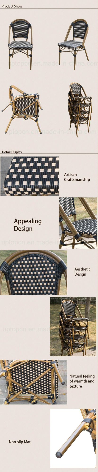 (SP-OC443) Widely Used Unfolding Aluminum Frame PE Rattan Outdoor Chair for Restaurant