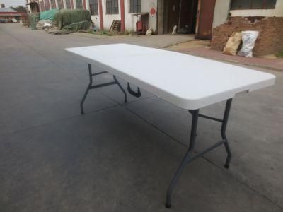 EU Standard Portable Outdoor Garden Furniture Poker White Rectangular Plastic Banquet Catering BBQ Camping Picnic Folding Table