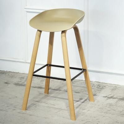 Modern Plastic Dining Chair Beige Cheap Kitchen Bar Stools Plastic Chairs Bar Stools