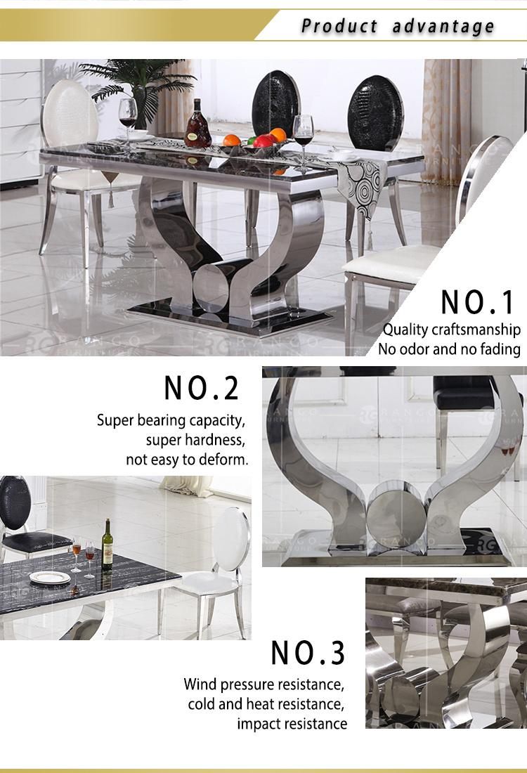 Foshan Furniture Dining Table Chair Marble Top Dining Table Set Coffee Table