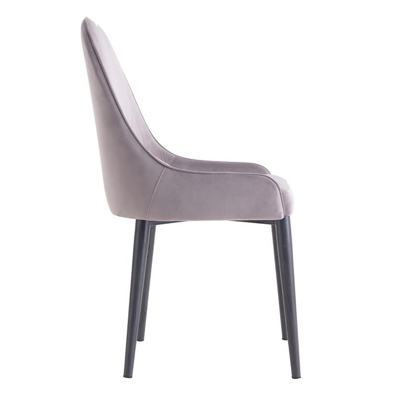 China Product Dining Room Furniture Wooden Furniture Designs Velvet Fabric Chair / Modern Stainless Steel Dining Chair