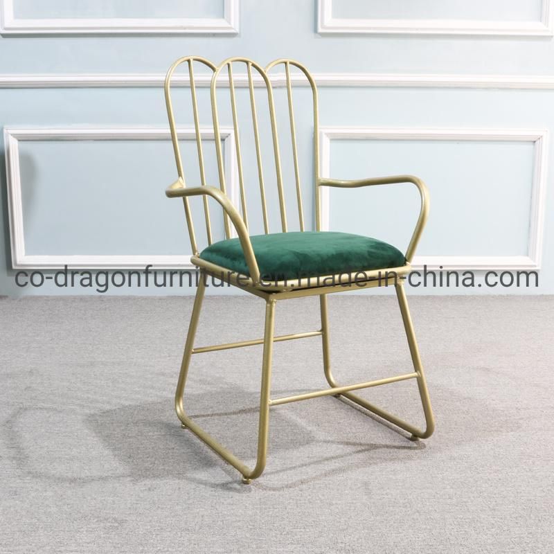 Modern Wedding Furniture Gold Metal Dining Chair with Velvet