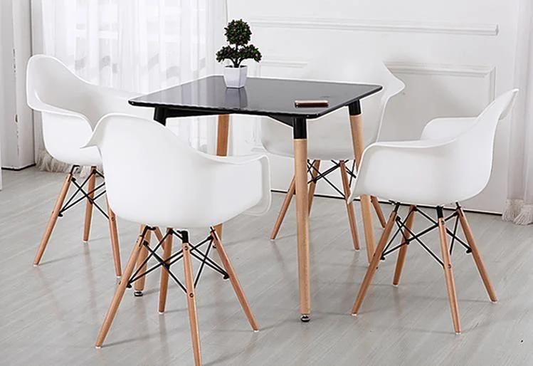 China Manufacture Armchairs Wholesale Modern Restaurant Hotel Wood Furniture Plastic Dining Chair