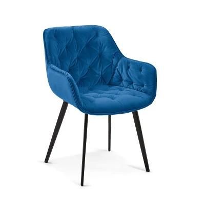 Modern Living Room Furniture Livingroom Chairs Fabric Blue Velvet Armchair Leisure Chair