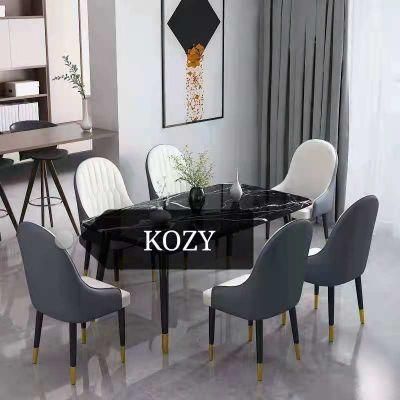 Italian Design Factory Custom Luxury Square Metal Leg Dining Table