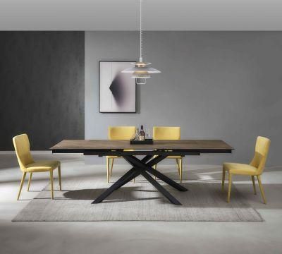 Popular Ceramic Dining Table Easy Operate Metal Table for Home