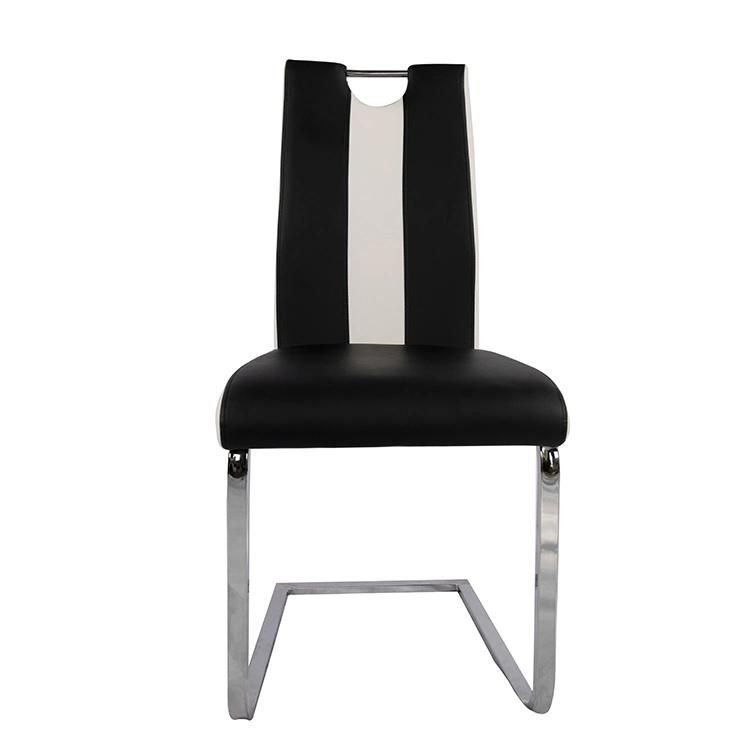 China Wholesale Modern Home Furniture Set Restaurant PVC Upholstered Dining Chairs for UK Market