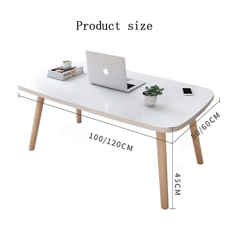 Nordic Desk Modern Design Small Simple Table Basse Luxury Solid Wood Rounded Corners Living Room White Dining Table Set Wood