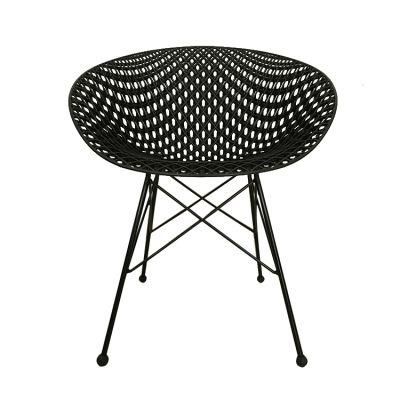 Wholesale Home Furniture Nordic Style PP Chair Iron Leg Plastic Dining Chair