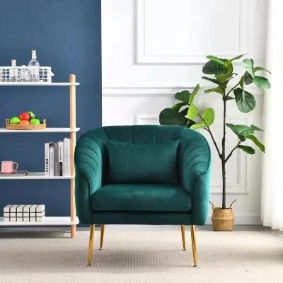 Elegant Design Lazy Modern Single Seat Sofa Chair Leisure Velvet