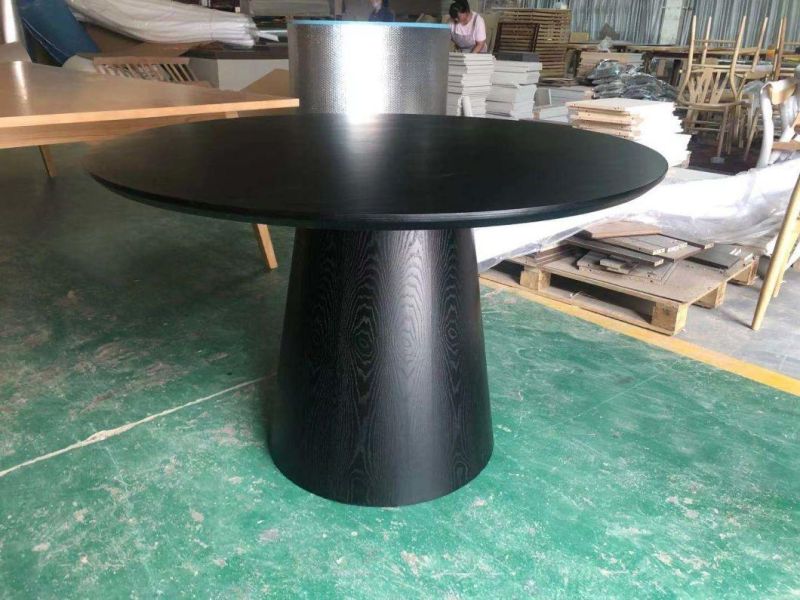 High-End Commercial Bar Furniture Round Wooden Frame Bar Table