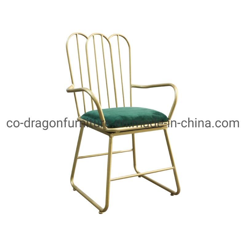 Modern Wedding Furniture Gold Metal Dining Chair with Velvet