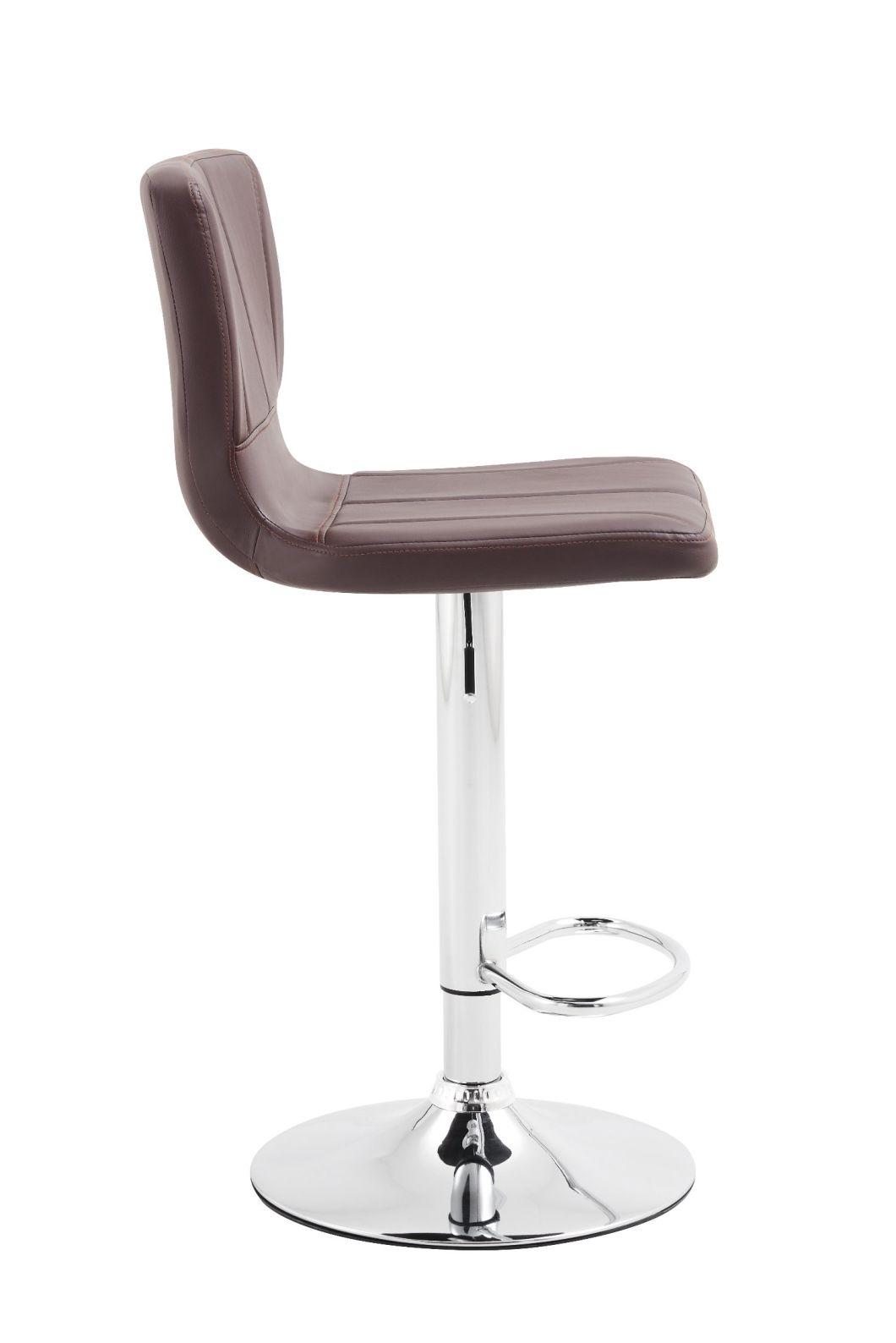 Hot Sale Swivel PU Bar Chair with Chromed Metal Gaslift and Base