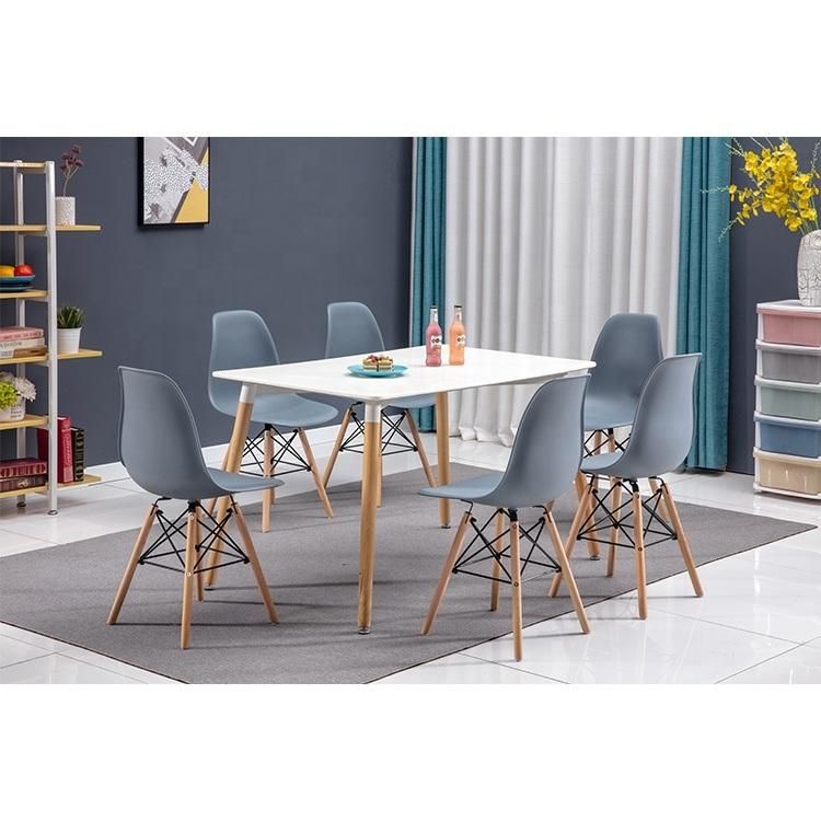 Dining Side Upholstered Plastic Wooden Kitchen Dining Chair