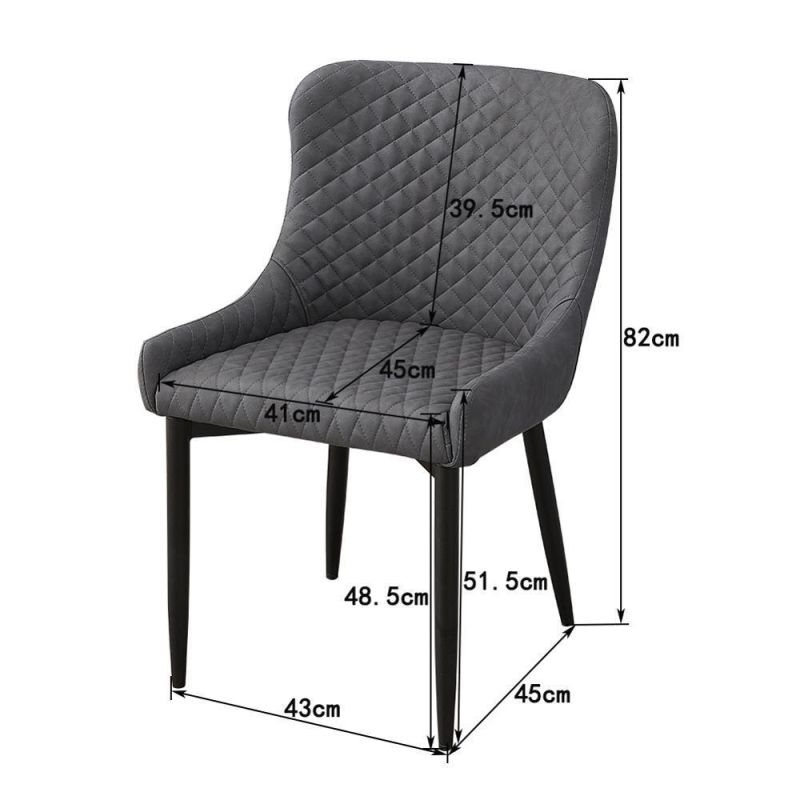 Wholesale Fabric Foam Metal Legs Dining Chair Hot Sale Dining Chair Comfortable Chair Modern Living Room Restaurant Chair