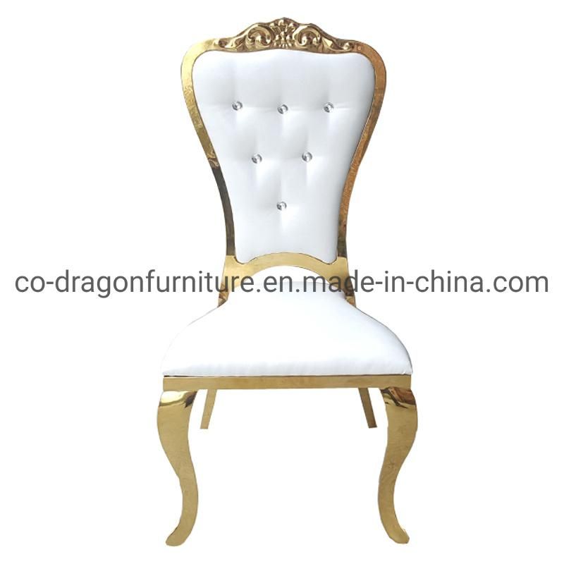 Luxury Furniture Leather Stainless Steel Dining Chair for Home Furniture