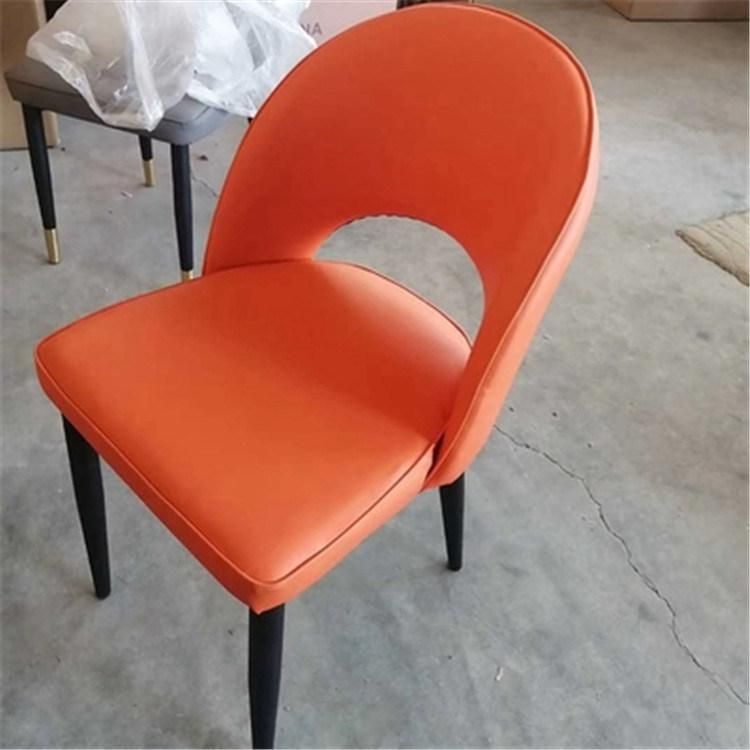 Hotel Modern Fabric Metal Chrome Legs Dining Chair for Restaurant