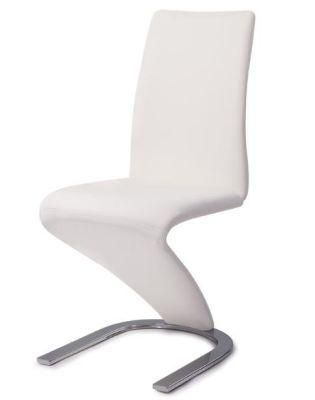 Modern Contracted Banquet White Luxury Furniture PU Metal Dining Chair