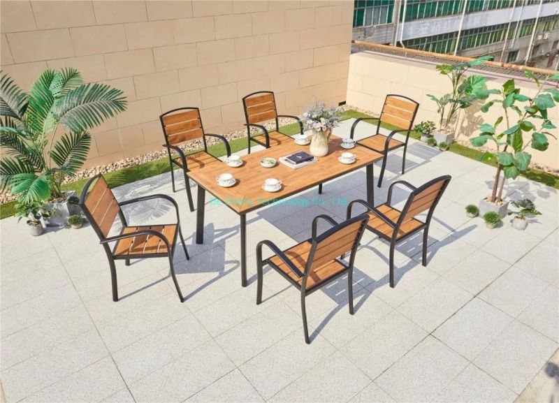 Hot Coffee Balcony Dining Sets Garden Chair Parasol Garden Polywood Aluminum Restaurant Chair Outdoor Chair