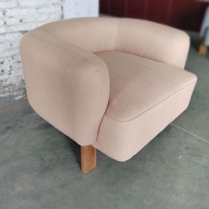 Living Room Single Sofa Pink Upholstery Lounge Chairs