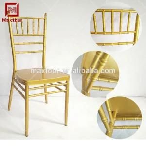 China Factory Metal Gold Chiavari Chair for Hotel Events