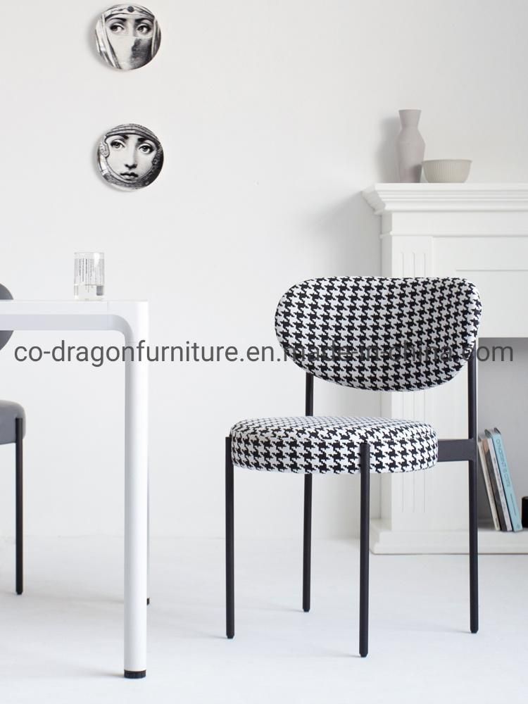 Luxury Fabric Dining Chair with Metal Legs for Home Furniture