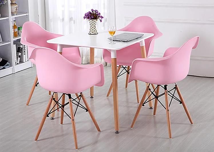 China Manufacture Armchairs Wholesale Modern Restaurant Hotel Wood Furniture Plastic Dining Chair