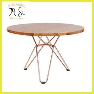 Event Hire Party Rental Small Brass Base Coffee Table with Stone Top