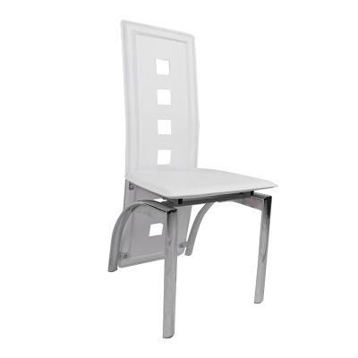 2021 Popular Cheap High Quality Black White PVC Leather Dining Chairs