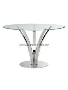 Round Stainless Steel Dining Table